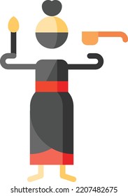 ilustración de material de elementos de diseño aislado de ninja. Vector de fondo blanco
