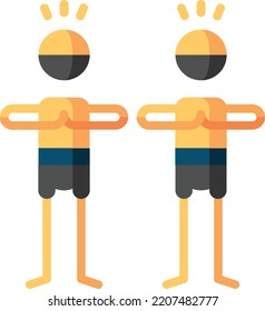 ilustración de material de elementos de diseño aislado de ninja. Vector de fondo blanco