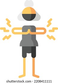 ninja isolated design element stock illustration. Vector on a white background