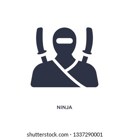 ninja isolated icon. Simple element illustration from asian concept. ninja editable logo symbol design on white background. Can be use for web and mobile.