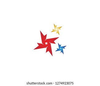 Ninja item logo design vector
