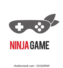 NINJA JOYSTICK GAME CONSOLE LOGO ICON SYMBOL EMBLEM TEMPLATE