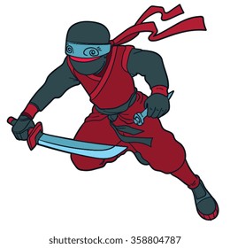 ninja jump cartoon