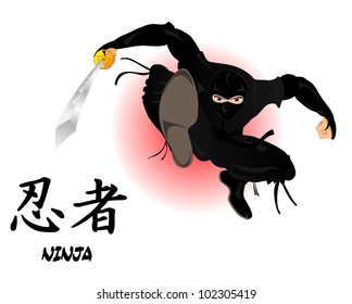 Ninja with katana