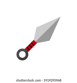 ninja knife vector flat icon