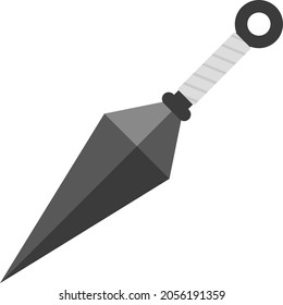 Ninja kunai isolated vector illustration.