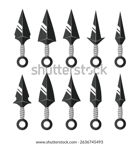 Ninja Kunai Knife Vector Illustration