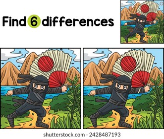 Ninja with Large Fan Find The Differences
