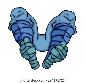Ninja Legs in Action - Cartoon Vector