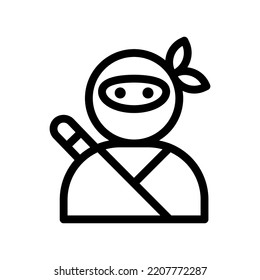 ninja line icon illustration vector graphic