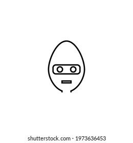 Ninja line icon. Simple style karate lessons poster background symbol. Logo design element. T-shirt printing. Vector for sticker.