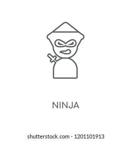 Ninja linear icon. Ninja concept stroke symbol design. Thin graphic elements vector illustration, outline pattern on a white background, eps 10.