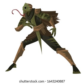 ninja lizard chameleon reptile masked warrior
