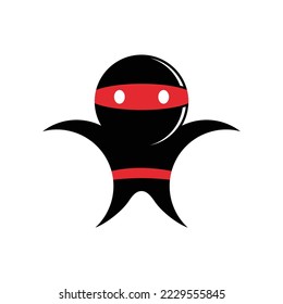 Ninja Logo 1 Maskottchen-Zeichen