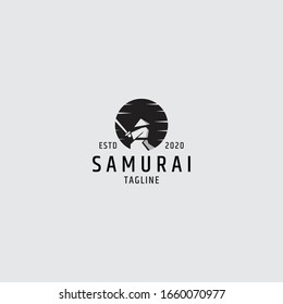 Ninja Logo Concept. Samurai, Human, - Vector