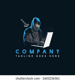 Ninja Logo Conceptual Design Illustration Vector