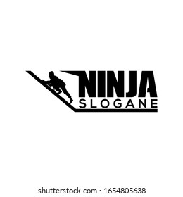 vector de diseño de logotipo ninja