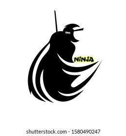 ninja logo design icon vector