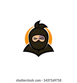 Ninja Logo Design Stock Vector