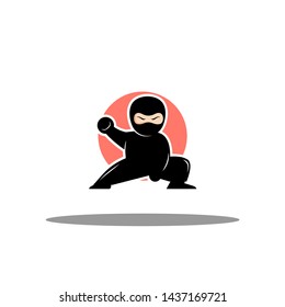 Ninja Logo Design Stock Vector
