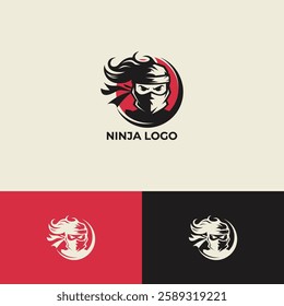 Ninja logo design logo template