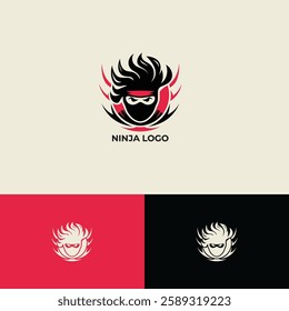 Ninja logo design logo template