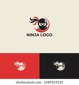 Ninja logo design logo template