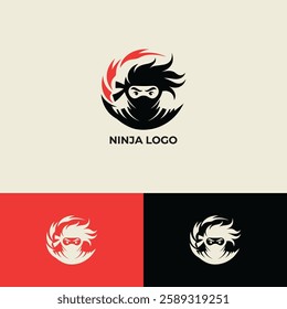 Ninja logo design logo template