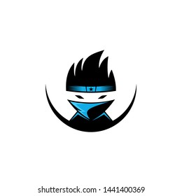 Ninja Logo Design Template Stock Vector Stock Vector (Royalty Free ...