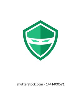 Ninja Logo Design Template Stock Vector
