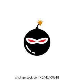 Ninja Logo Design Template Stock Vector
