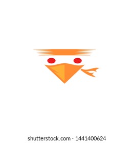 Ninja Logo Design Template Stock Vector
