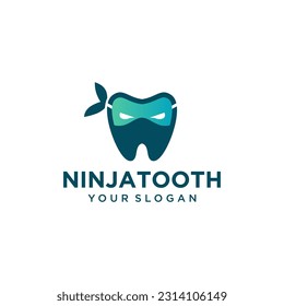 ninja logo design with tooth