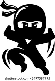 ninja logo design vector file