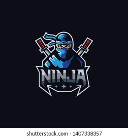 ninja logo design vector illustration