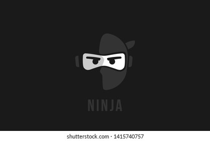 Ninja Logo Design. Vector illustration
