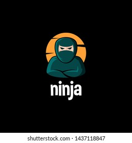 Ninja Logo Design Vector Template