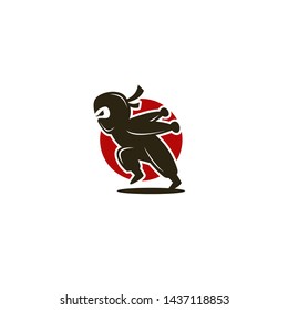 Ninja Logo Design Vector Template