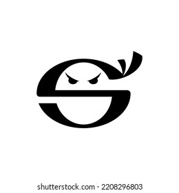 ninja logo design vector templete