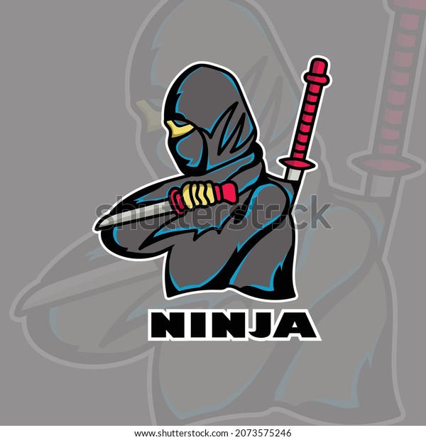 Ninja Logo Esport Consept Ilustration Template Stock Vector (Royalty ...