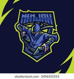 Ninja logo esport for gamer or gaming team