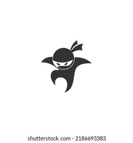 Ninja logo icon design illustration template