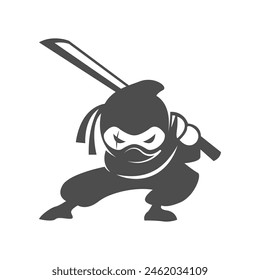 Ninja logo icon design template