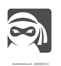 Ninja logo icon design template