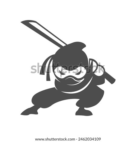 Ninja logo icon design template