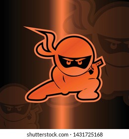 Ninja logo icon design vector