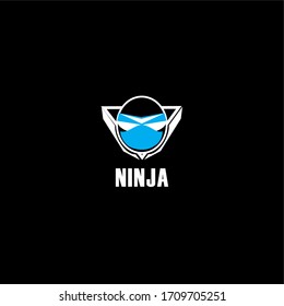 icono del logotipo ninja, diseño vectorial