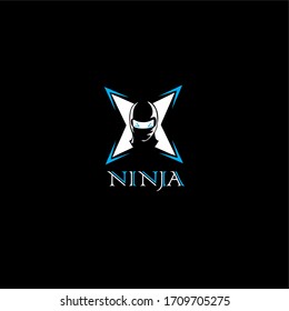 Ninja-Logo-Symbol, Vektorillustration-Design