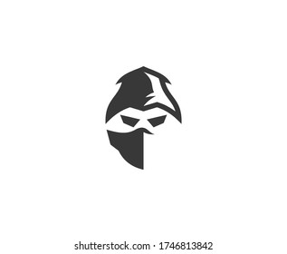 Ninja logo icon vector graphic 