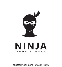 Ninja logo icon vector illustration 